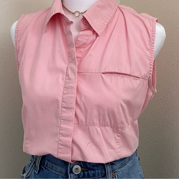 Vintage Express Sleeveless Button Down Top - Picture 5 of 8